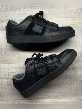 IPATH Cricket Black Croc Skate Shoes Men’s Size 7 Suede Leather Y2K Rare KOP